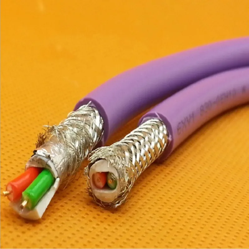 

Communication DP purple 2-core shielded cable cable Oxygen-free copper broadband cable d31