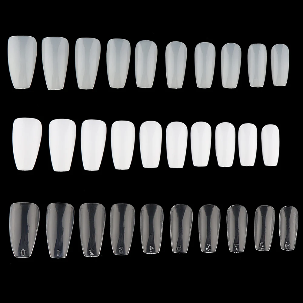 

100/600Pcs Long False Ballerina Nails Coffin Shape Full Cover False Fake Nails DIY Nail Art Tips