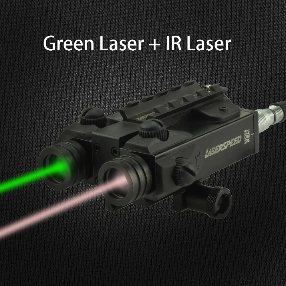 Tactical Military Dual Beam 5mw Subzero Green Laser and Infrared Red