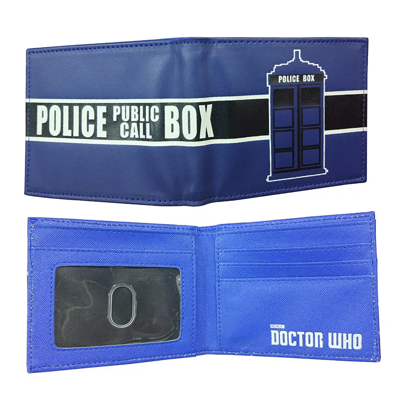 Комиксы DC Marvel кожаный бумажник ТАРДИС из сериала «Доктор Кто» Doctor Who Karte Police Box доллар Цена Кошелек синие кошельки carteras