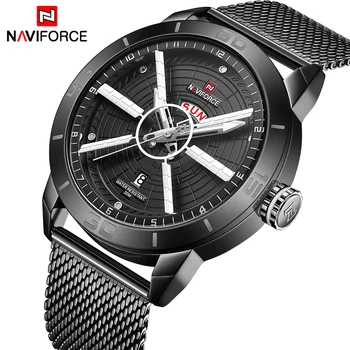 

NAVIFORCE New Men Date Calendar display Wristwatches Mens Business Casual Quartz Watches For Man Waterproof Clock Reloj Hombre