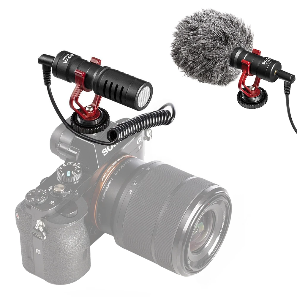 

BY-MM1 Video Record Microphone Compact VS Rode VideoMicro On-Camera Recording Mic for DSLR Nikon Canon for iPhone X 8 7
