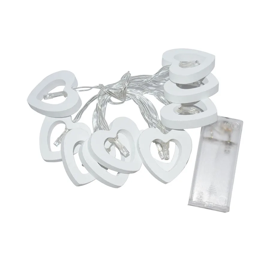 Romantic Wood Heart 1M 10 LED String Light Valentine's Day Lamp Battery Operated Party Wedding Decoration Fairy Lights Romantic Wood Heart 1M 10 LED String Light Valentine's Day Lamp Battery Operated Party Wedding Decoration Fairy Lights