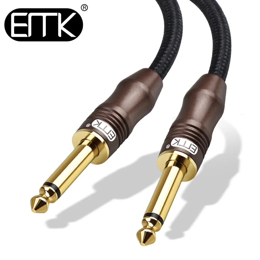 EMK 6.35mm jack Cable 6.5 Aux Cable 1.5m 3m 5m 10m mono guitar speakers