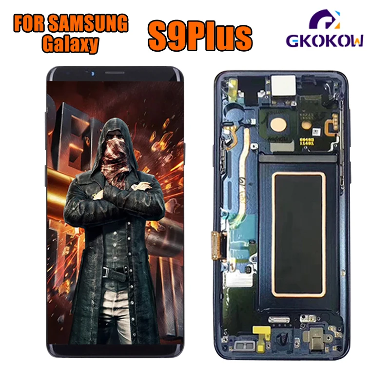 Super AMOLED для 5," samsung Galaxy S9 lcd S9 Plus+ дисплей кодирующий преобразователь сенсорного экрана в сборе для 6,2" samsung S9 Plus G9650 lcd - Цвет: S9P Blue With Frame
