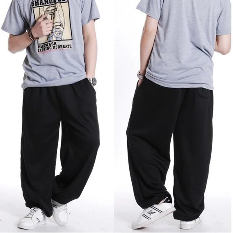 Moda мужские панталоны для уличных танцев, suelta Pantalones, шаровары, hombre, хип-хоп, Swag ropa gris negro gris oscuro - Цвет: Черный