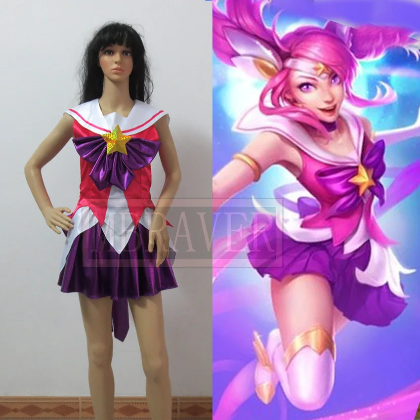 

Бесплатная доставка, костюм для косплея Lol new Skin Star Guardian Lux Luxanna Crownguard на заказ