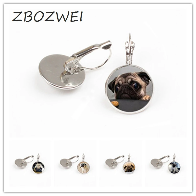 Круглые серьги с животными ZBOZWEI 2018 дюйма изображением собаки лучший подарок для