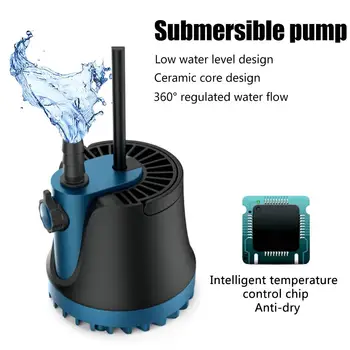 

Aquarium Submersible Pump Fish Tank Ceramic Rotor Quiet Energy Efficient Water Pump For Aquarium Fish Tank Pond Fountain