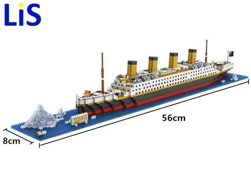 (Лис) RMS корабль «Титаник» 3D Строительные блоки игрушка титановая Лодка 3D модель обучающая Подарочная игрушка для детей J38