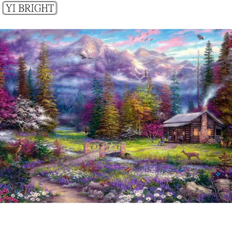 

5D DIY Full Square Diamond Painting Cross Stitch Beautiful scenery 3D Diamond Embroidery Rhinestone Mosaic Home Decoration