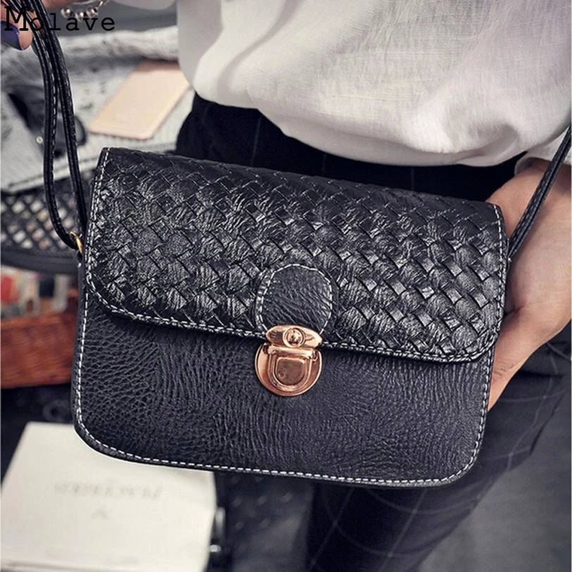 Women Handbag Small Bag Metal Color Kintting Women Messenger Bag Female Handbag Shoulder Bag Women Clutch Bolsa Feminina 35J16