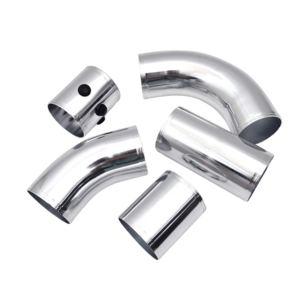 

Universal 3 inch Air Intake Pipe/aluminum Alloy Intake Pipe Kit Turbo Direct Cold Air Filter Injection System Car Accessories