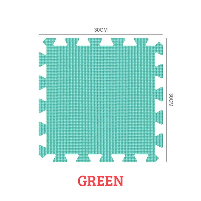 EVA детские мягкие Развивающие коврики для ползания, детский игровой коврик с пенопластом, черный белый коврик для детских игр - Цвет: green