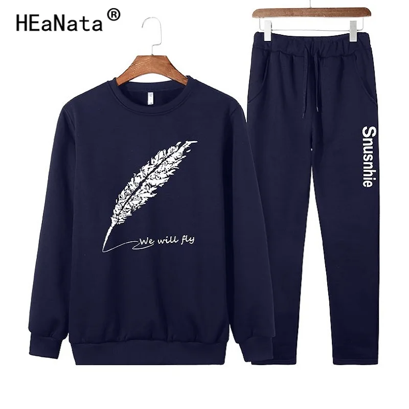 

Tracksuits Men 2019 Fashion Letter Printed Sets Solid Sweat Suit Mens Track Suits Set Coat+Pants Outwear Hoodies SportsSuit Male