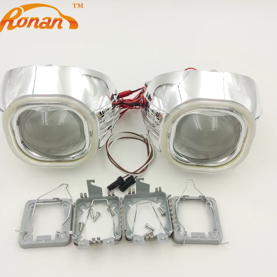 Full Metal 3.0 inches Bixenon HID square Projector Lens D2H D2S