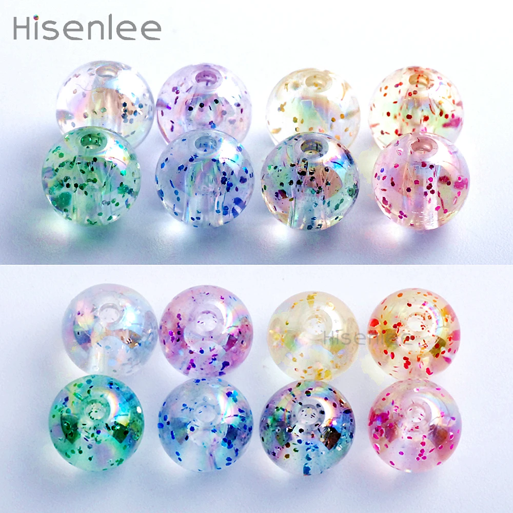 Hisenlee-AAA-10mm-50pcs-Mixed-AB-Colors-Acrylic-Glitter-Powder-Beads-For-Jewelry-Making-Stone-DIY