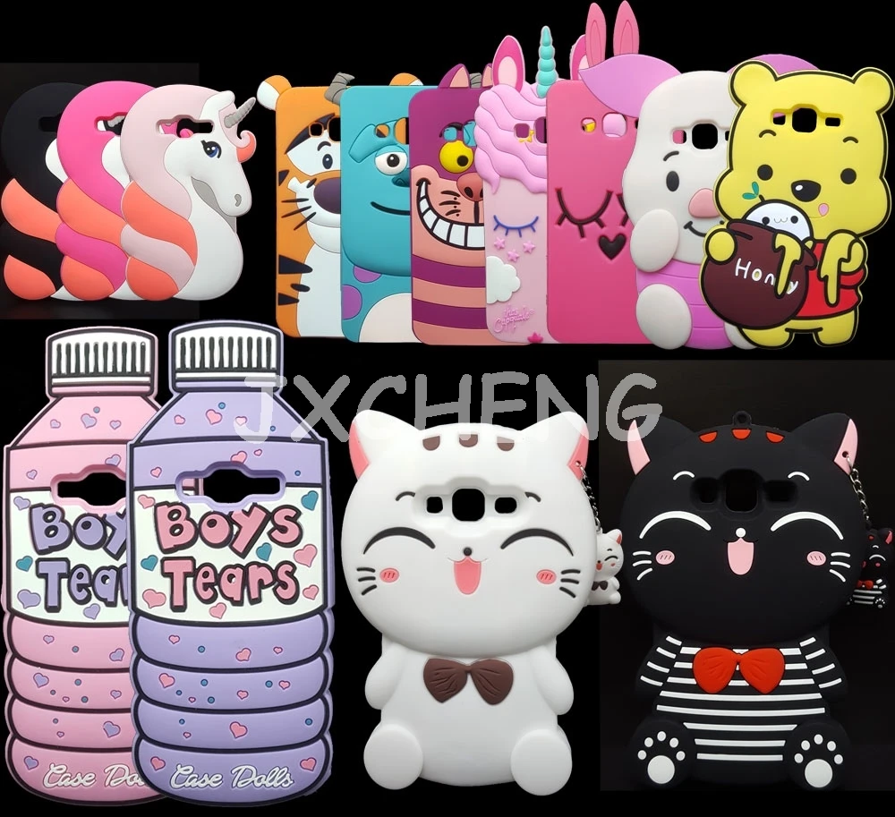 

Cute Soft Silicone Case For Samsung Galaxy 2015 J3 J300F/2016 J3 J310 Universal Unicorn Horse Pig Cat Rubber Cover Phone Cases