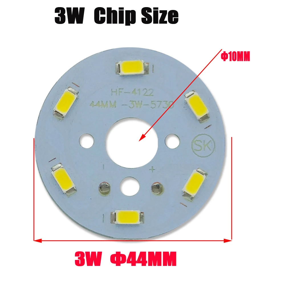 10 шт. светодиодный PCB SMD 5730 светильник 3 Вт 44 мм светодиодный монтажный светильник с алюминиевой подложкой теплый натуральный белый светильник с кристаллами