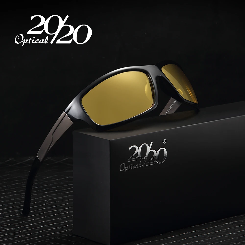 20/20 Nova Visão Noturna Óculos De Sol Dos Homens Da Marca Designer de Moda Óculos Polarizados Condução Noite Reforçada Luz anti-reflexo Óculos PL295