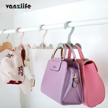 

vanzlife 360 degree rotation tie and bag organizing hanging rack household wardrobe storage hooks