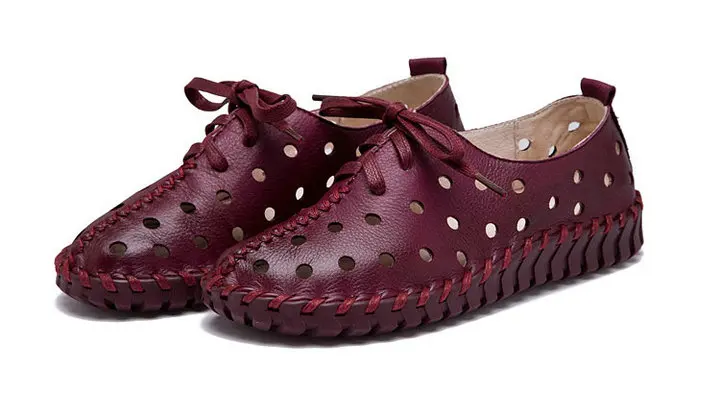Sneakers Casual Women Flats Shoes Summer Women Hot Authentic Leather Comfortable Shoes For Female Footwear (4)