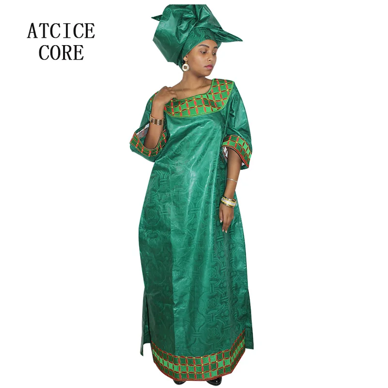 

embroidery design long dress bazin riche african dress for woman long dress A217