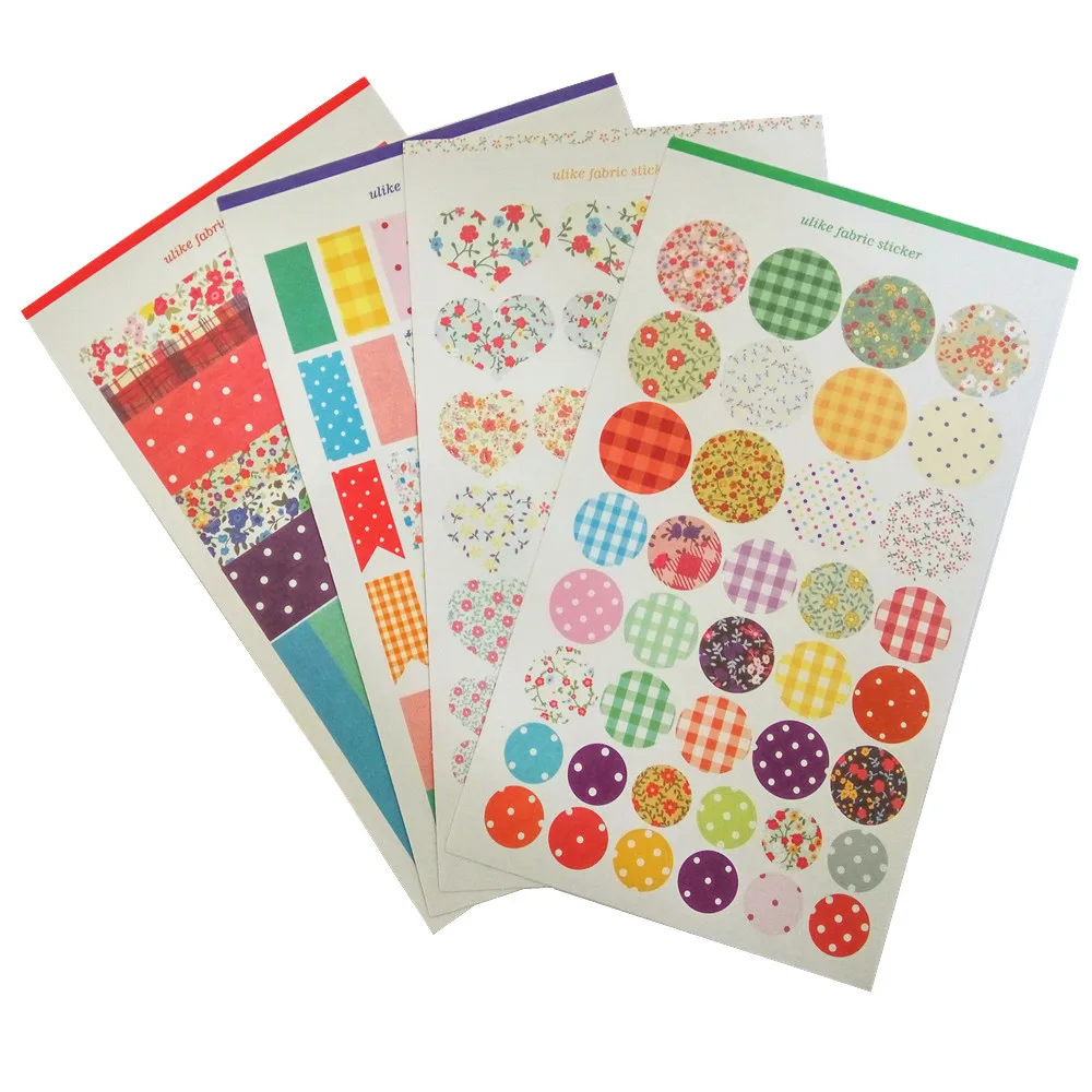 (4sheets/lot)Dot Floral Deco Vintage Sticker DIY Scrapbooking Memo Pads