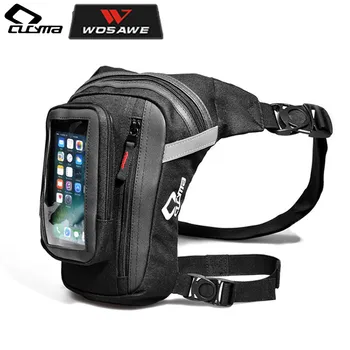 

CUCYMA Motorcycle Drop Leg Bag Motorbike Fanny Back Moto Race Waist Bag with Touch Screen Phone Bag Waterproof Large Capacity