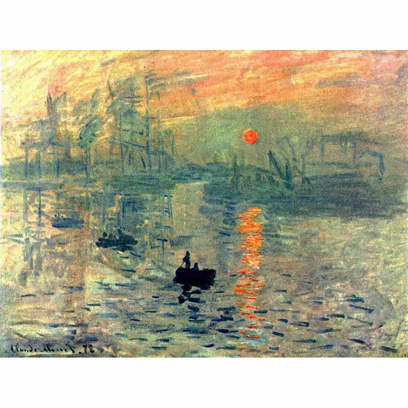 Stampa Su Tela Quadro 'Grainstacks' Di Claude Monet - Decorazione Murale Riproduzione Olio - Dimensioni 101x76 Cm - Tela Pronta Da Appendere