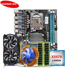 Hot brand HUANAN ZHI X58 LGA1366 motherboard CPU RAM bundle GTX750Ti 2G video card CPU Xeon