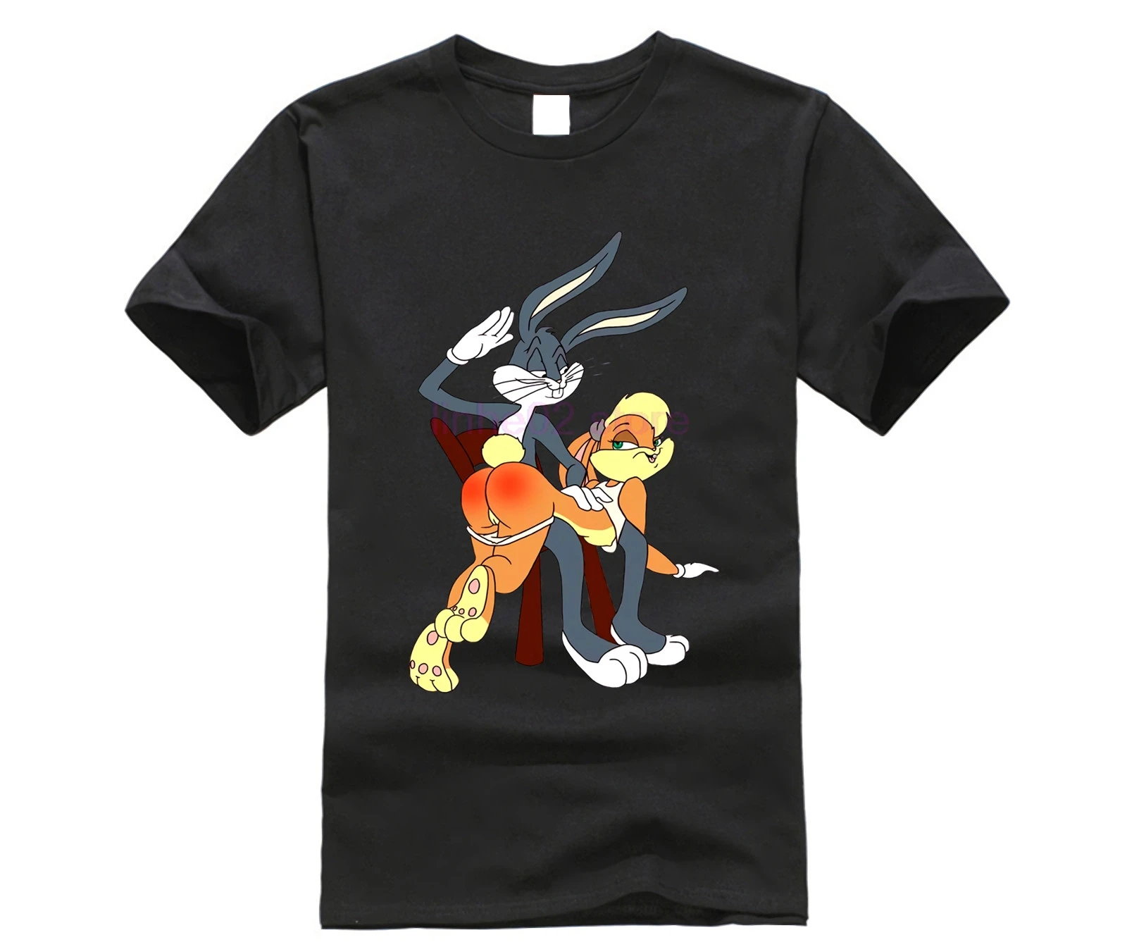 

2019 new Bugs Lola Bunny Spank Cartoon Punishment men t shirt