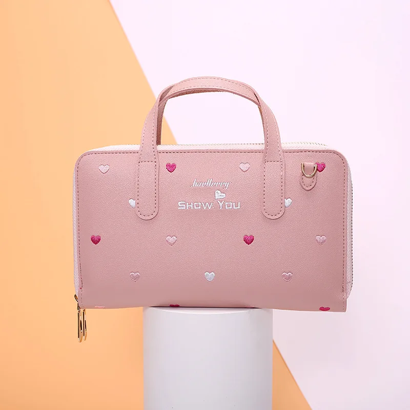 

DIKEDAKU baellerry Ladies single shoulder bag 2019 embroidered small square bag with heart multifunction foreign style for women