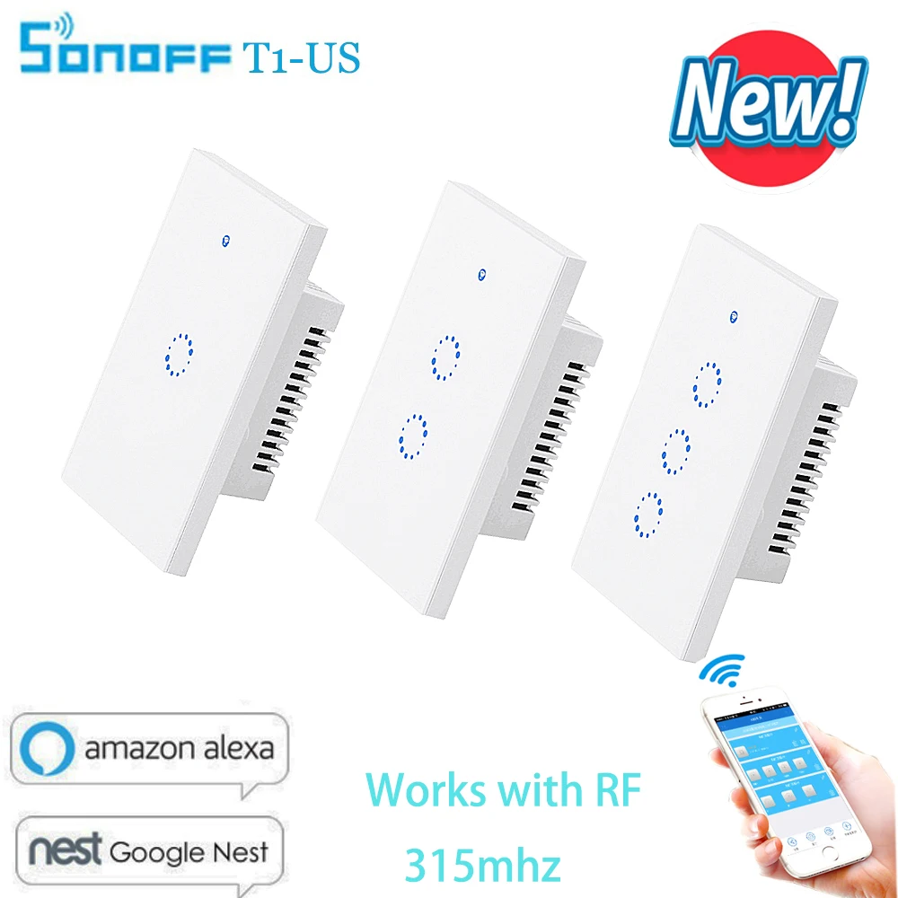 US Sonoff Touch WIFI Switch Luxury Crystal Glass Plate Wireless Timing APP Remote Control Via EWELINK |