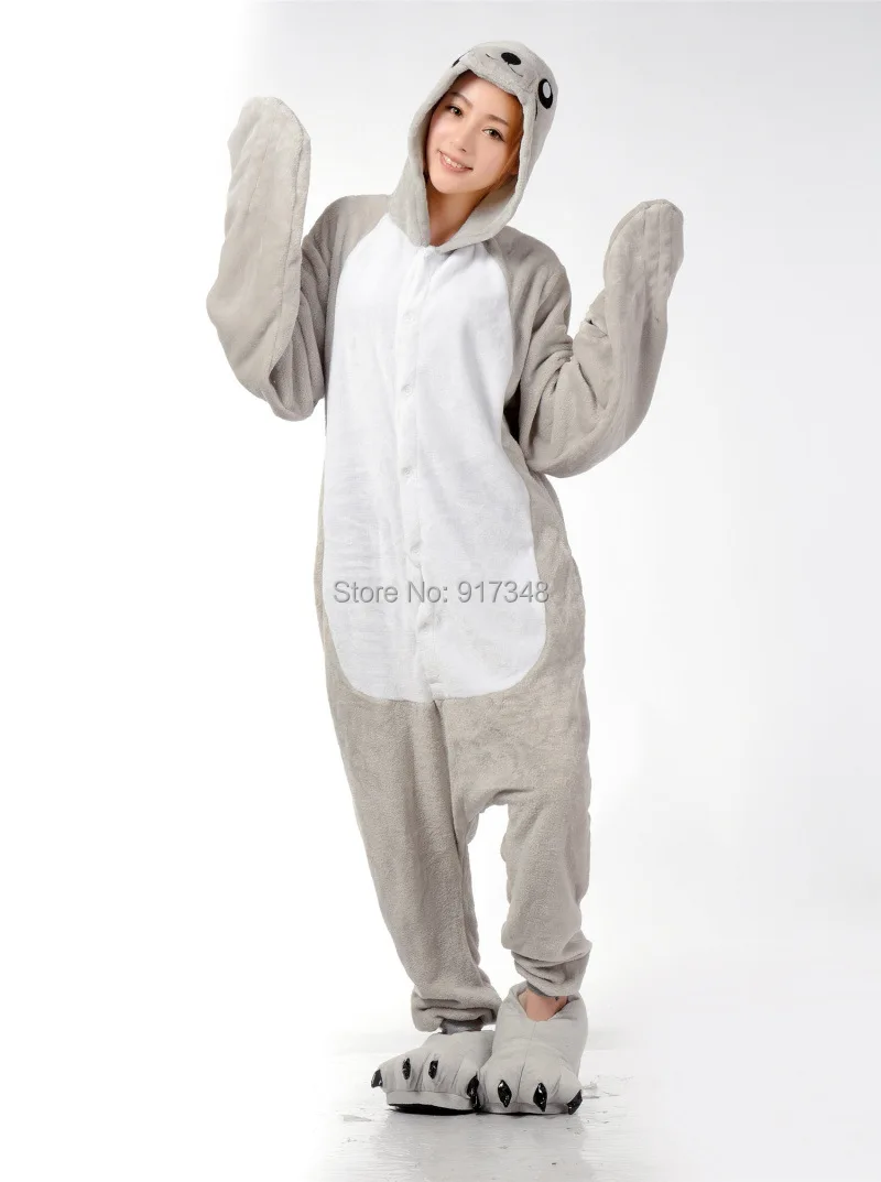 Adults Sea Lion Sea Dog Animal Costume Men Kigurumi Women Onesies Pajamas Jumpsuit for Halloween Christmas