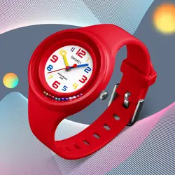 SKMEI Топ бренд дети Детская мода часы кварцевые аналоговые PU желе наручные часы для мальчиков Дети Девочки Водонепроницаемый часы