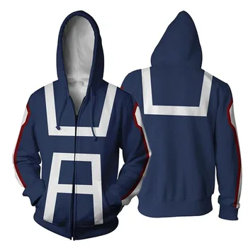 

Anime My Hero Academia 3D Printed Hoodies Unisex Hooded Warm Sweatshirt Boku no Hero Academia Long Sleeve Zipper Hoody Outwear