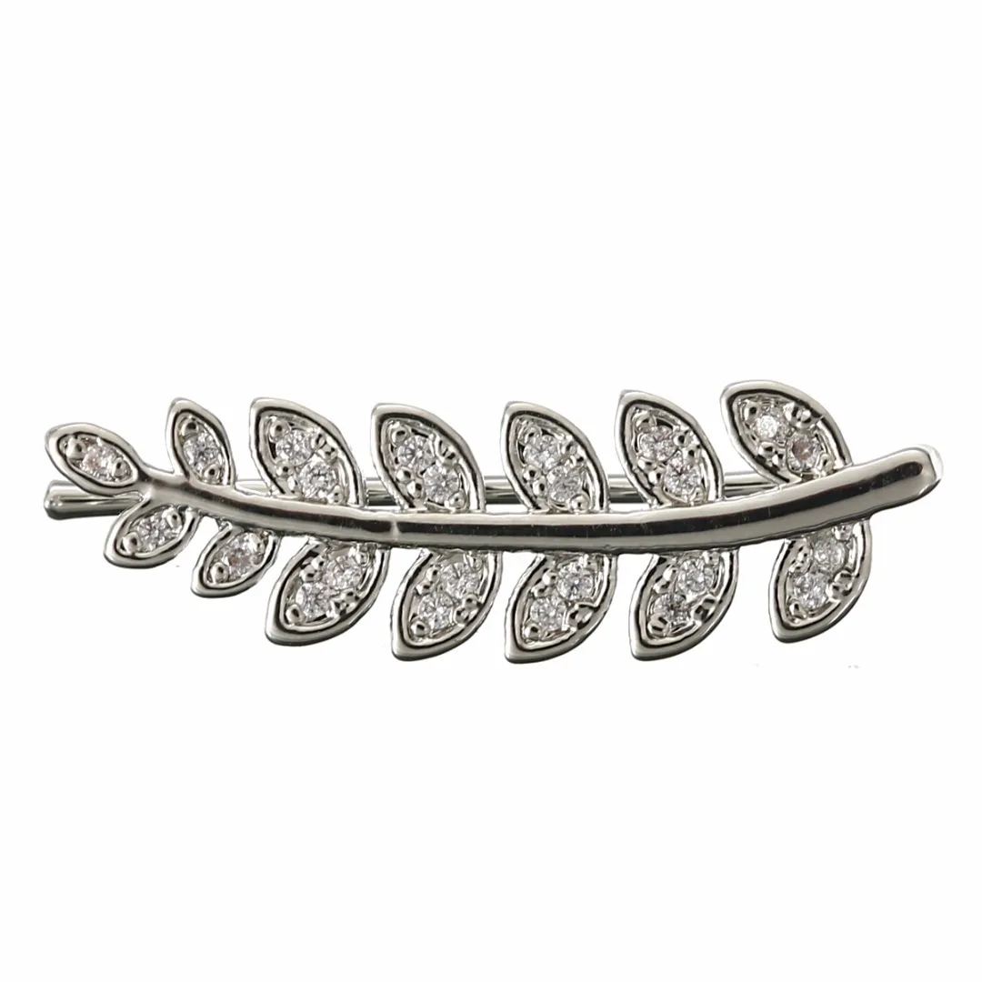 1Pair Leaf Clip Cuffs Earring Brincos Female Charming Silver Wrap Ear Sweep Climber Earrings Punk Women Jewelry Gift