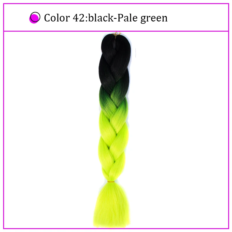 Yiyaobess Synthetic Ombre Braiding Hair Crochet Jumbo Braids Hair Extension 100g 24inch Black African Braids Pigtail Hair - Цвет: #8