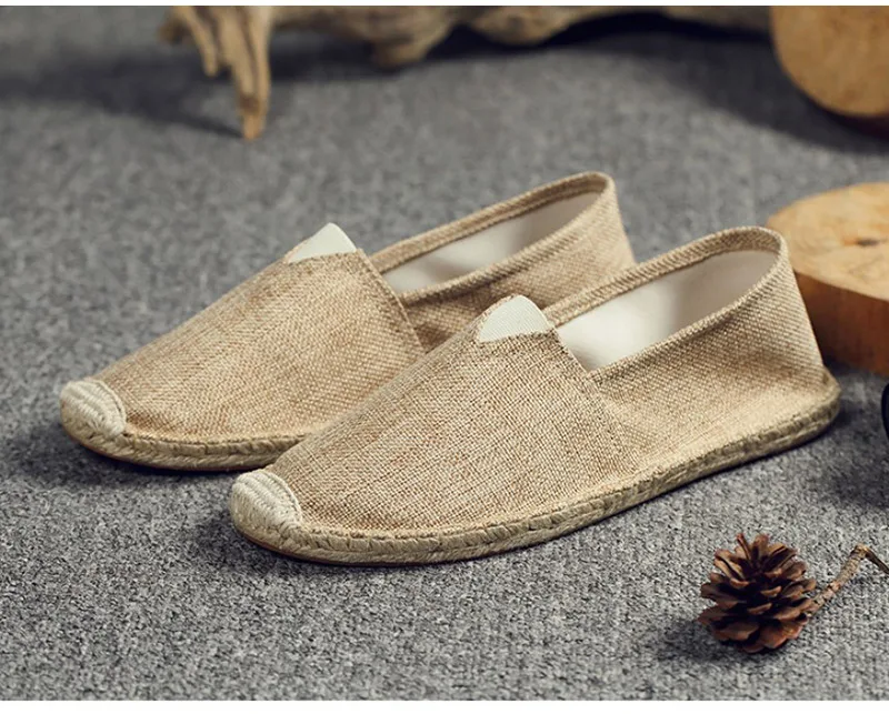 Espadrilles Hemp Canvas Flat Shoes - GearMeeUp