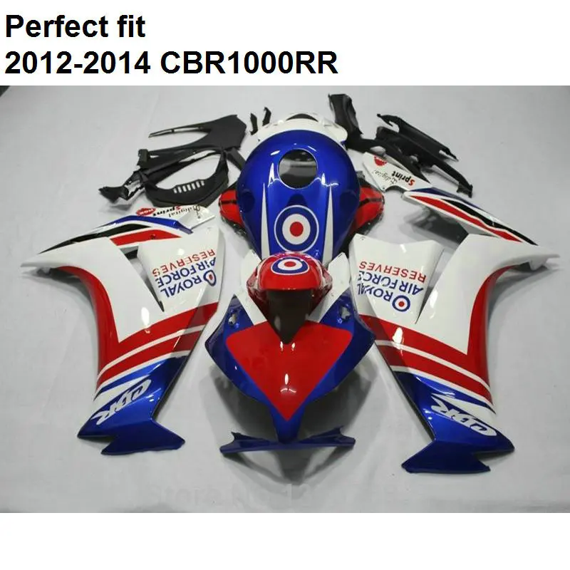Free 7 gifts fairing kit for Honda CBR 1000RR 2012 2013 2014 white red