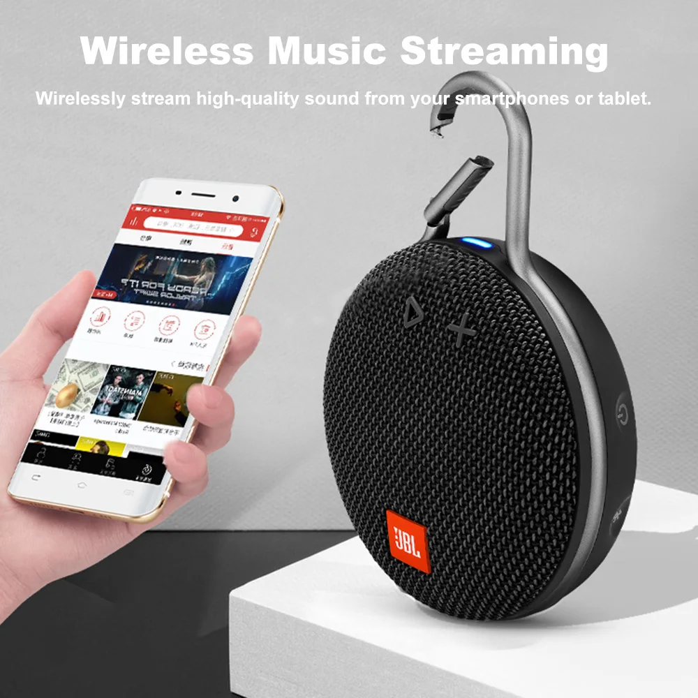 JBL Clip 3 портативный Bluetooth открытый мини динамик беспроводной IPX7 водонепроницаемый сабвуфер стерео бас музыкальный плеер с микрофоном