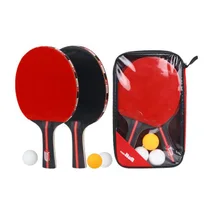 Высококачественный Профессиональный Настольный теннис ракетка с 3 шариками для пинг-понга Портативная сумка Упакованные ракетки для Понга Набор длинная короткая ручка