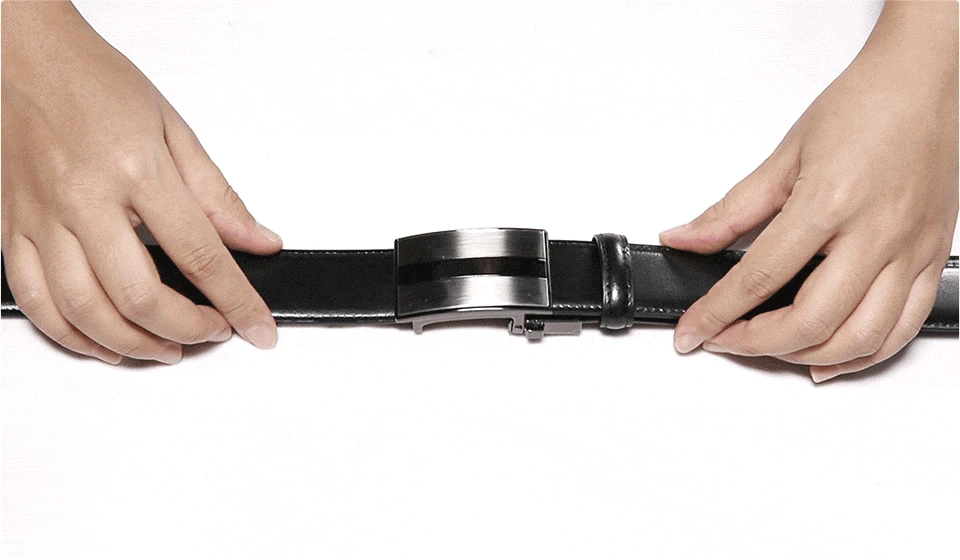 Original xiaomi mijia seven-sided Italian leather men's two-color alloy buckle type automatic buckle belt can cut length  (8)