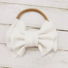 Hot 9 Colors Kids Baby Girls Soft Big Bow Hairband BowKnot Elastic Headband Toddler Kids Women Solid Fashion Hair Accessories