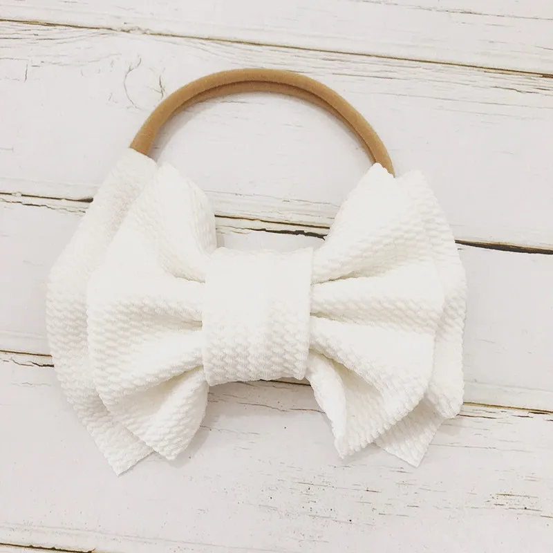 

Hot 9 Colors Kids Baby Girls Soft Big Bow Hairband BowKnot Elastic Headband Toddler Kids Women Solid Fashion Hair Accessories