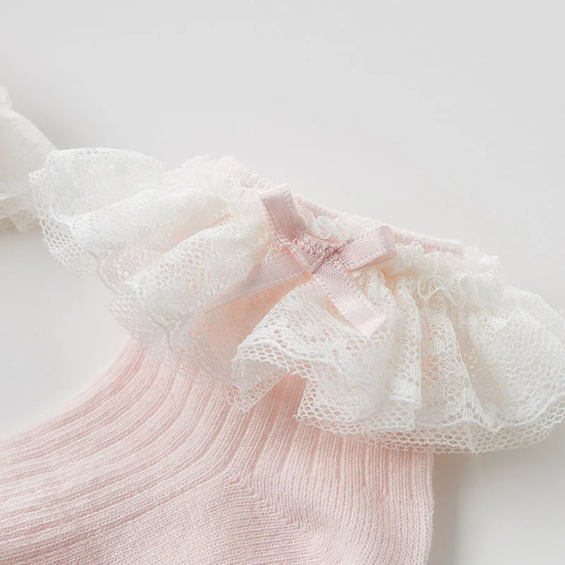 DBH10056-1 dave bella/весенне-осенние гетры Лолита для маленьких девочек, детские кружевные носки, милые носки