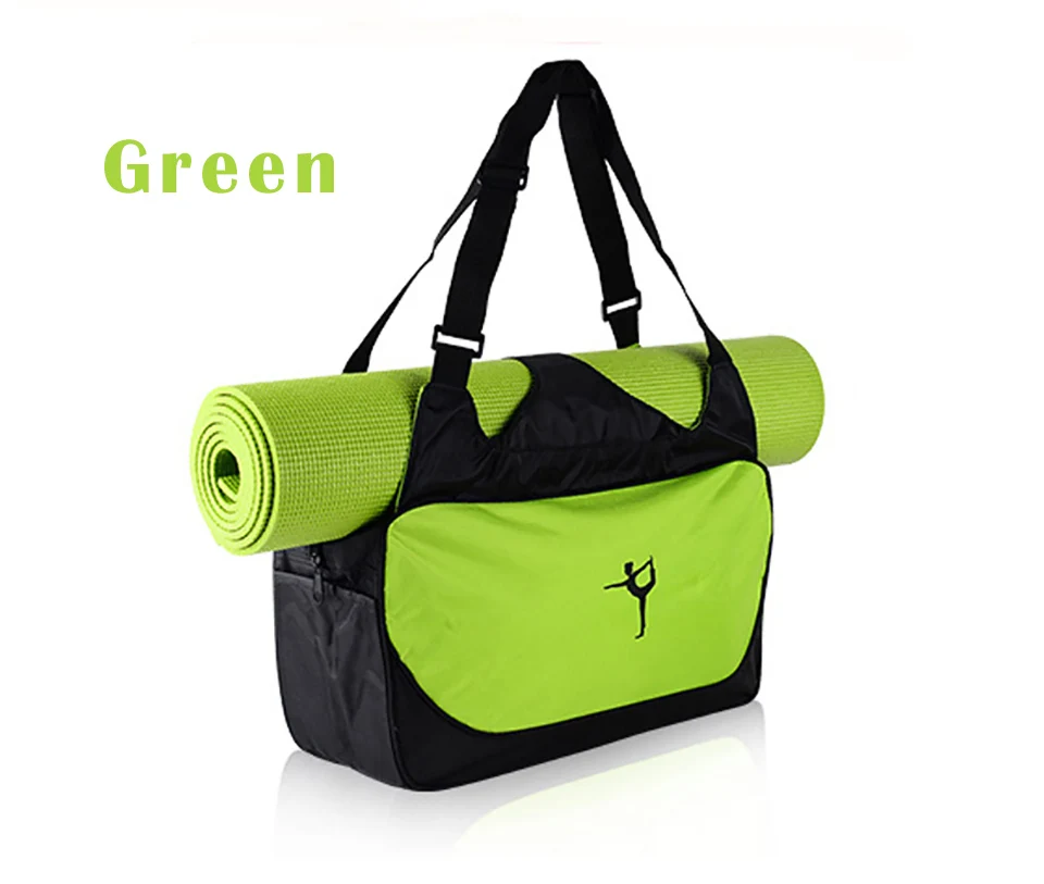 Качественная многофункциональная водонепроницаемая сумка для йоги для тренажерного зала, нейлоновый рюкзак, Наплечные переноски, коврик для йоги, Пилатеса, сумка без коврика для йоги - Цвет: Green