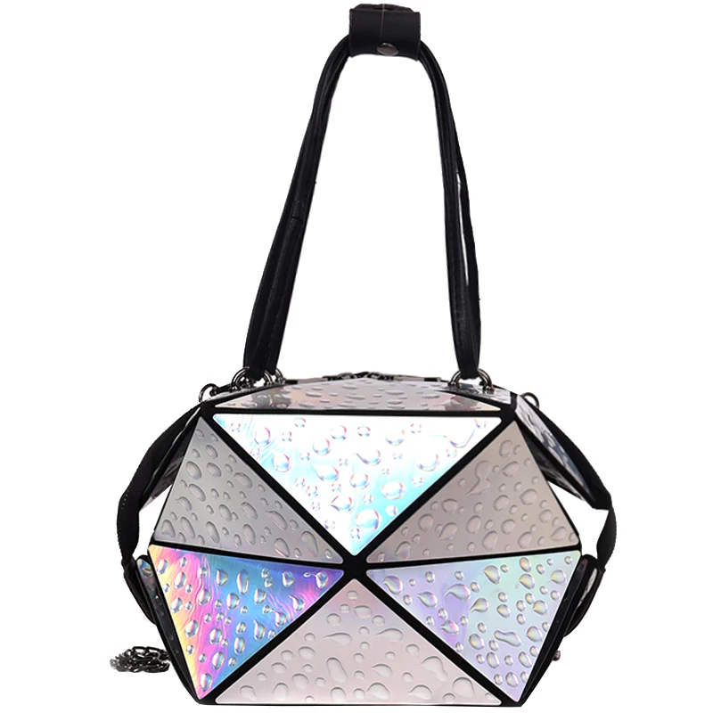 2018 New Women S Handbags Laser Korean Style Geometric Sch 2018 New Women S Handbags Laser Korean Style Geometric Sch Variety Bags Multifunctional Folding Shoulder 115 In From Luggage