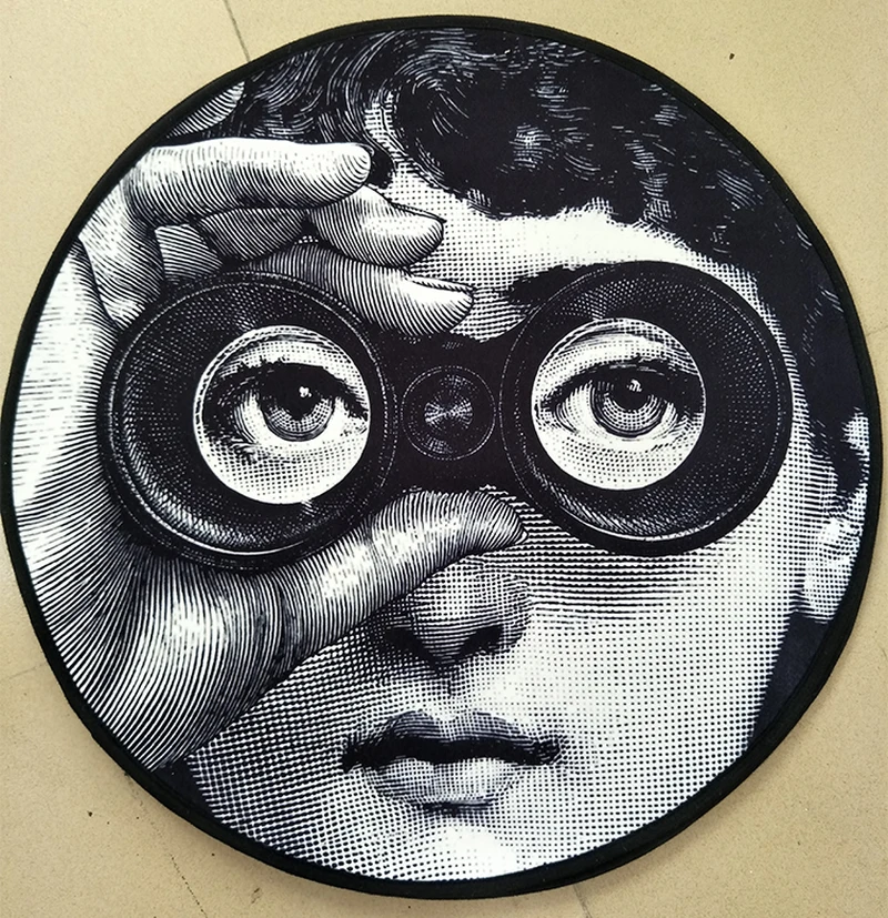  High Quality Face Pattern Carpets Round Rugs Living Room Doormat Floor Mat for Bedroom Classical La